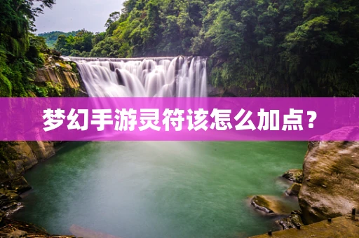 梦幻手游灵符该怎么加点？
