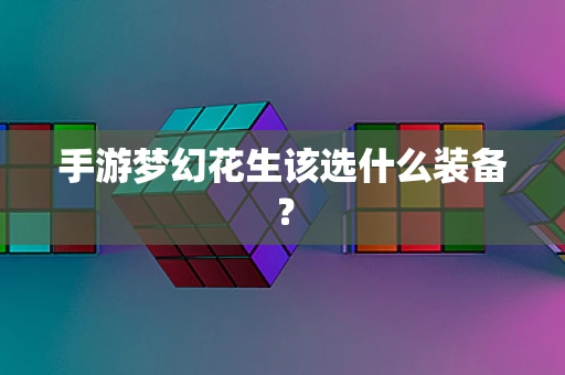 手游梦幻花生该选什么装备？