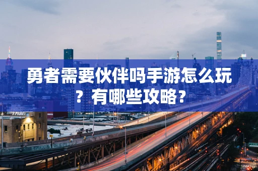 勇者需要伙伴吗手游怎么玩？有哪些攻略？
