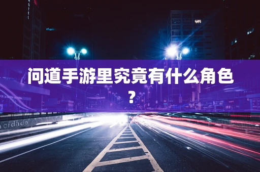 问道手游里究竟有什么角色？
