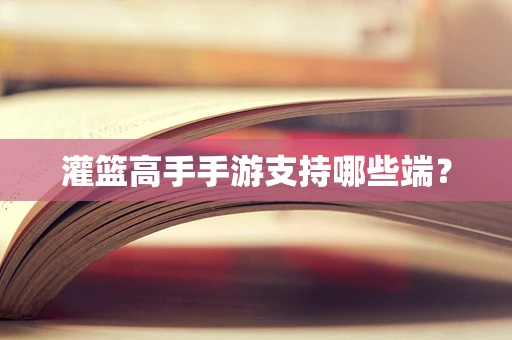 灌篮高手手游支持哪些端？