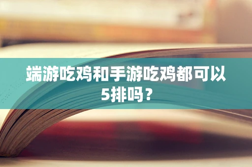 端游吃鸡和手游吃鸡都可以5排吗？