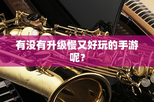 有没有升级慢又好玩的手游呢？