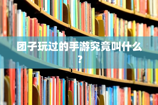 团子玩过的手游究竟叫什么？