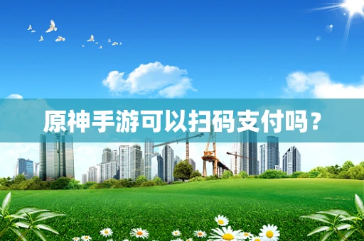 原神手游可以扫码支付吗？