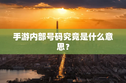 手游内部号码究竟是什么意思？