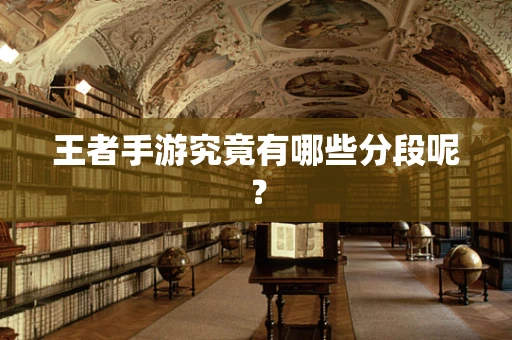 王者手游究竟有哪些分段呢？
