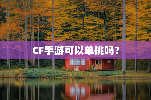 CF手游可以单挑吗？
