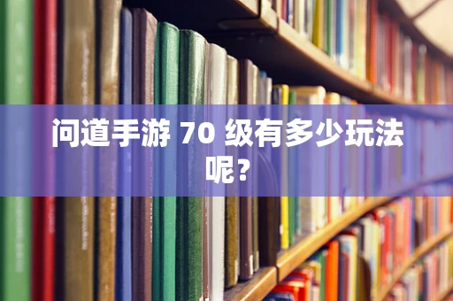 问道手游 70 级有多少玩法呢？