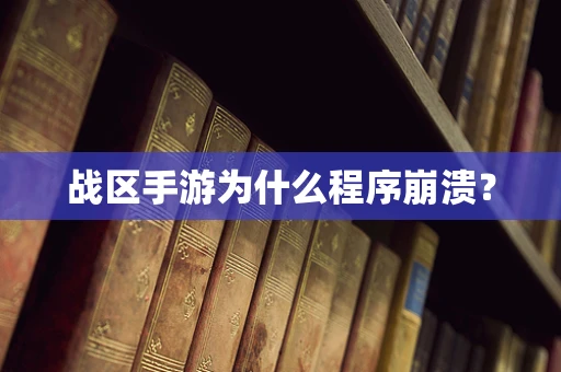 战区手游为什么程序崩溃？